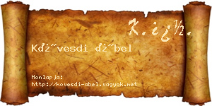 Kövesdi Ábel névjegykártya